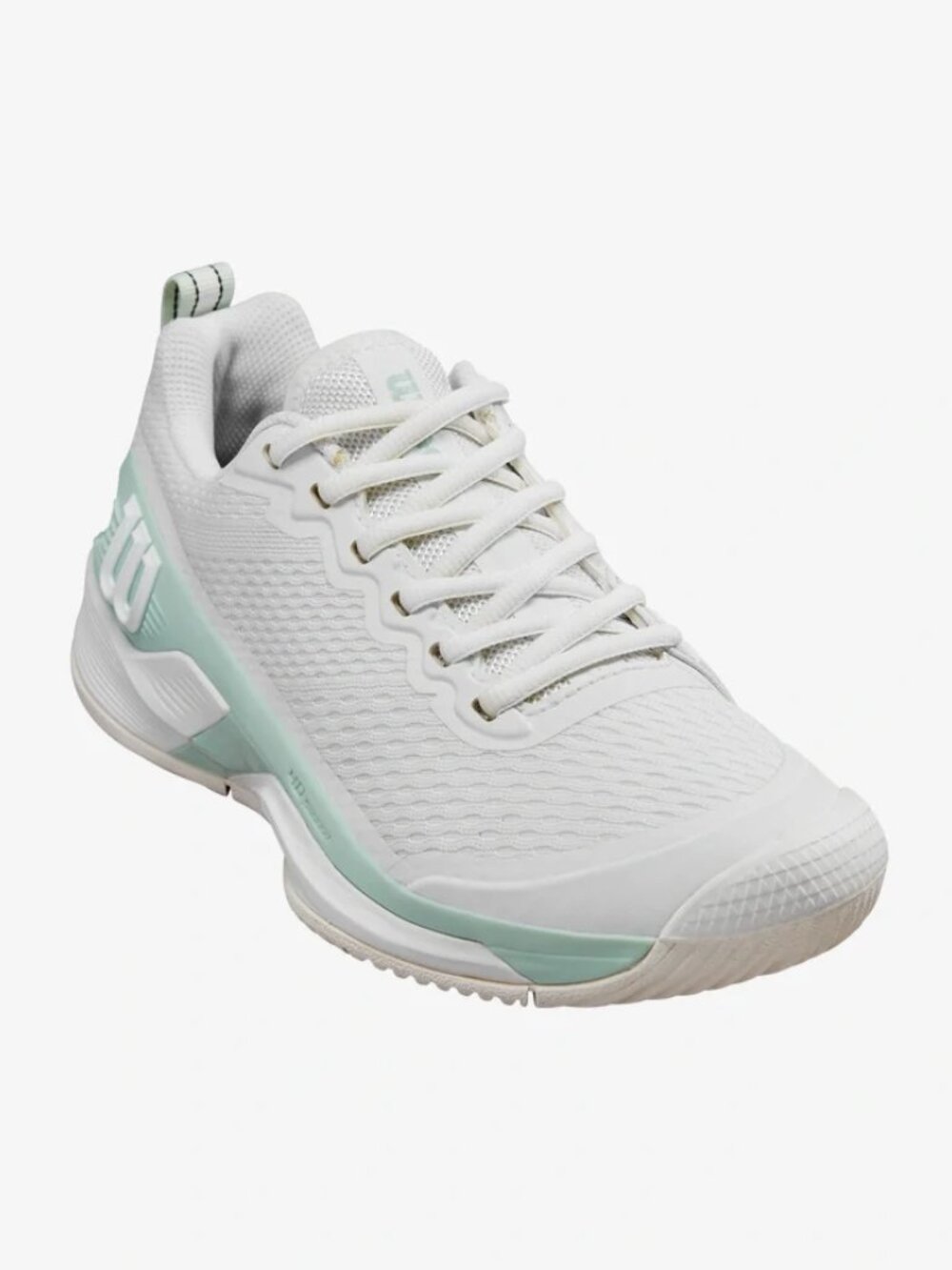 Wilson Women's White Mint Rush Pro 4.5 Mesh Athletic Tennis Shoes Size 6.5